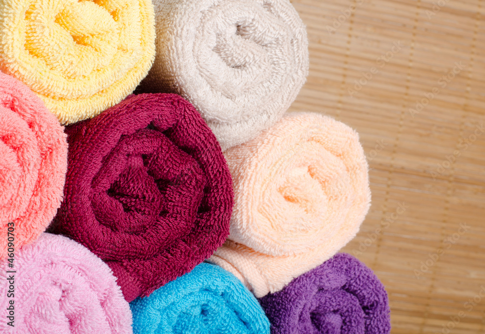 The combined color towels The combined color towels