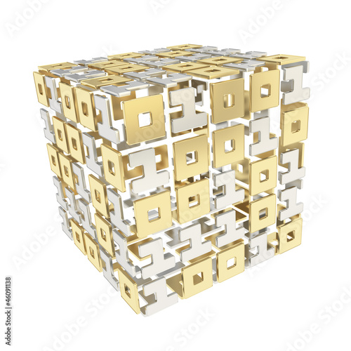 Dimensional cube made of on...