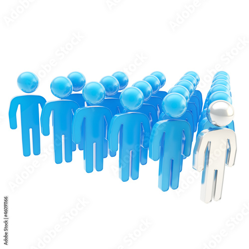 Crowd of symbolic human fig...