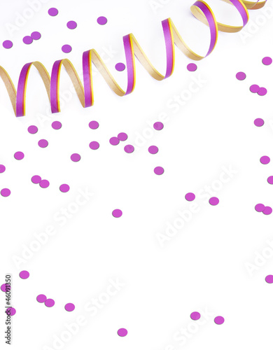 Luftschlangen und Konfetti