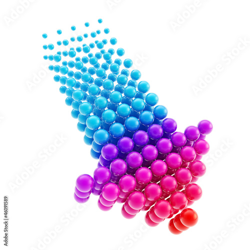 Arrow emblem icon made of s...