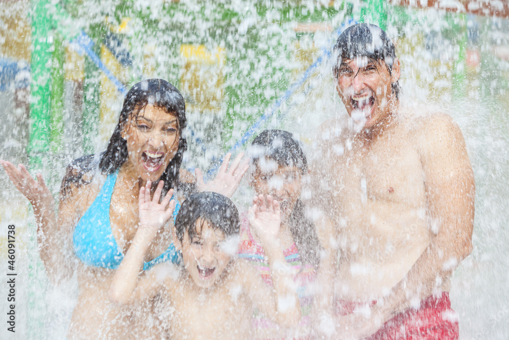 Mother Father Son Daughter Child Family Water Park Mother Father Son Daughter Child Family Water Park