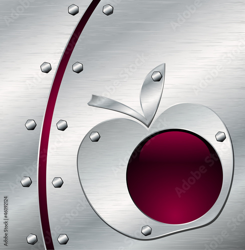 Metallic apple background