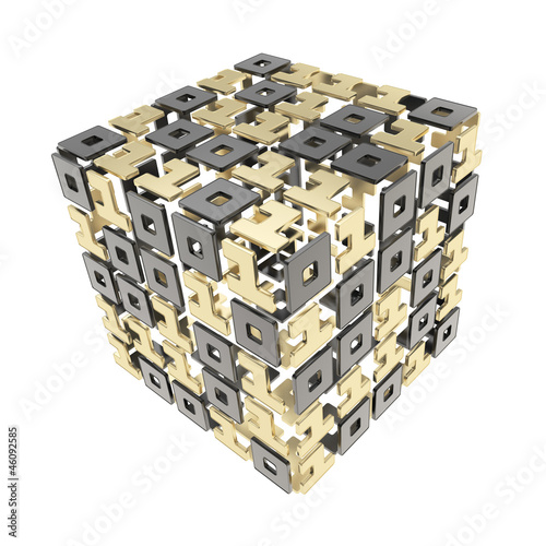 Dimensional cube made of on...
