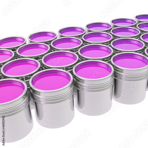 Buckets full of paint over ...