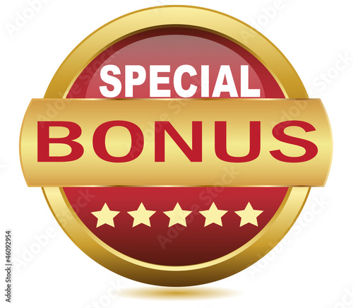 Golden Web button bonus.Vector