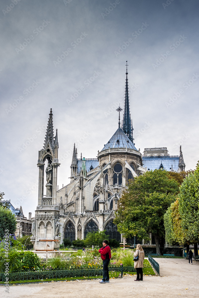 Notre Dame de Paris façade arrière