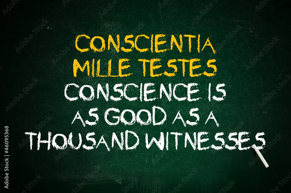 Obraz premium Conscience is witness