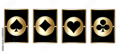 casino card, black with gold