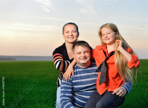 Happy young family
