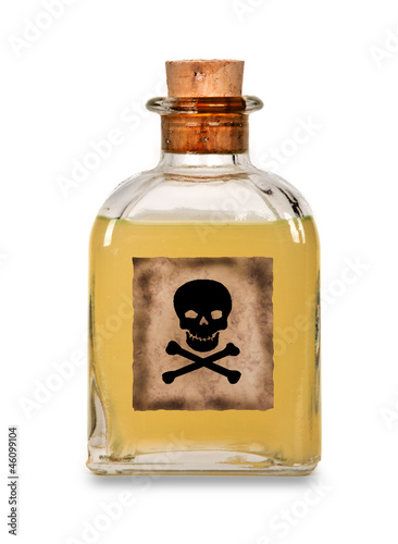 Glass bottle of poison