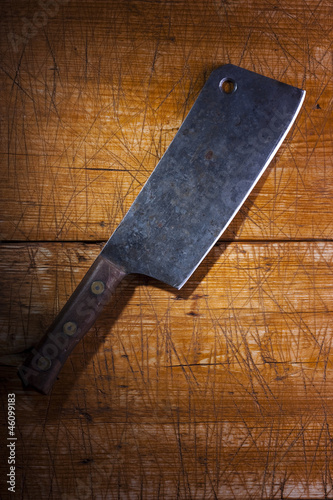 Old butcher's cleaver