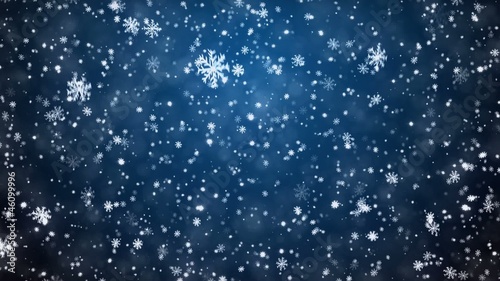 The winter background, falling snowflakes