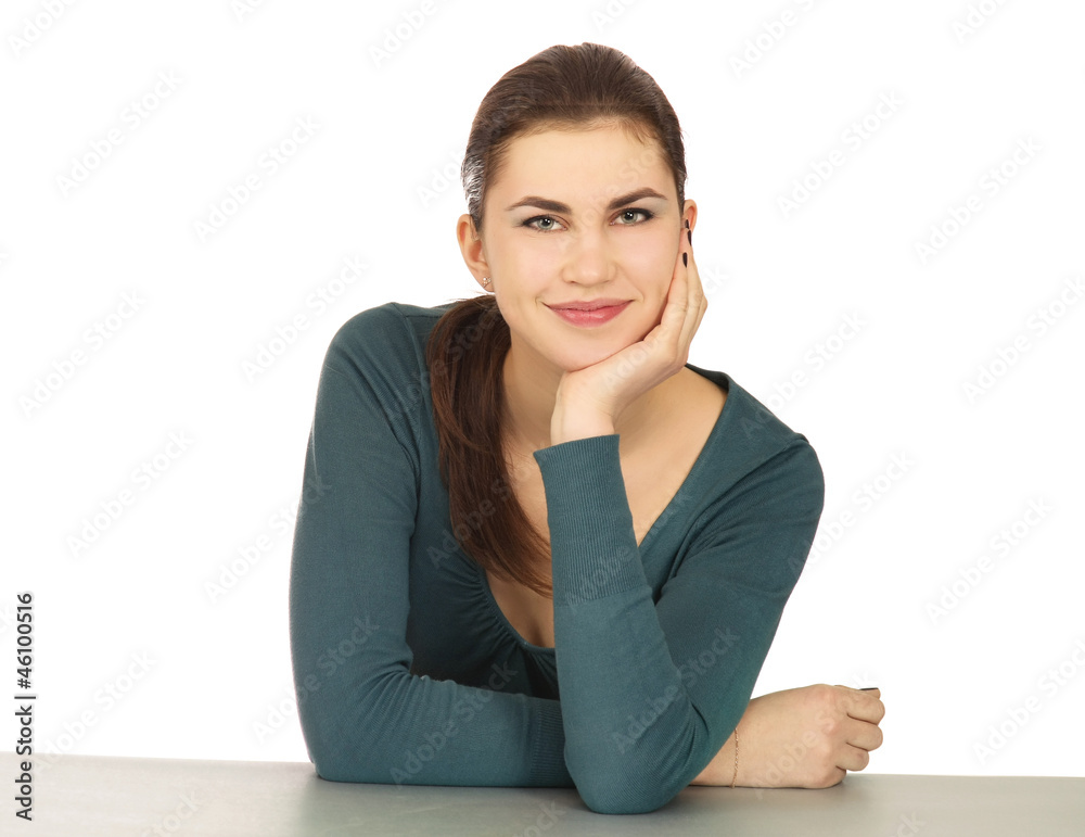 Closeup portrait of an attractive young woman Closeup portrait of an attractive young woman
