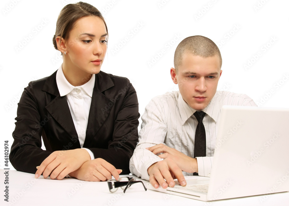 Successful young business colleagues Successful young business colleagues