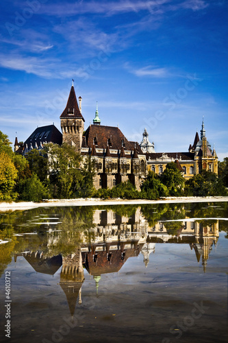 Photography Vajdahunyad Castle in the main City Park, Budapest, Hungary