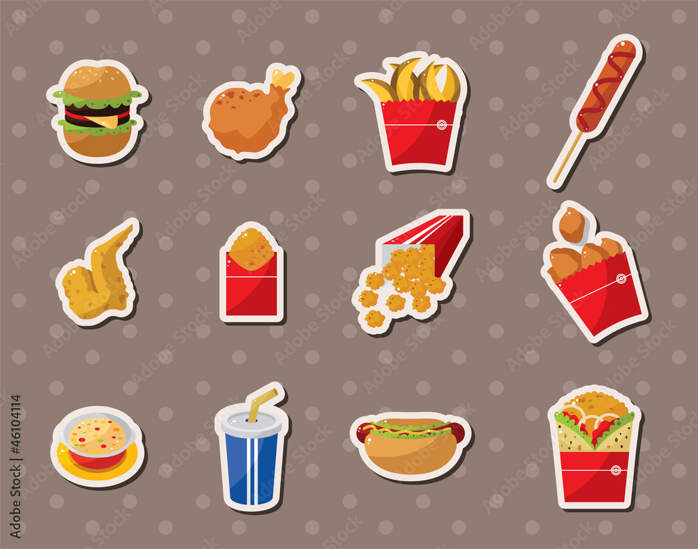 fast food stickers fast food stickers