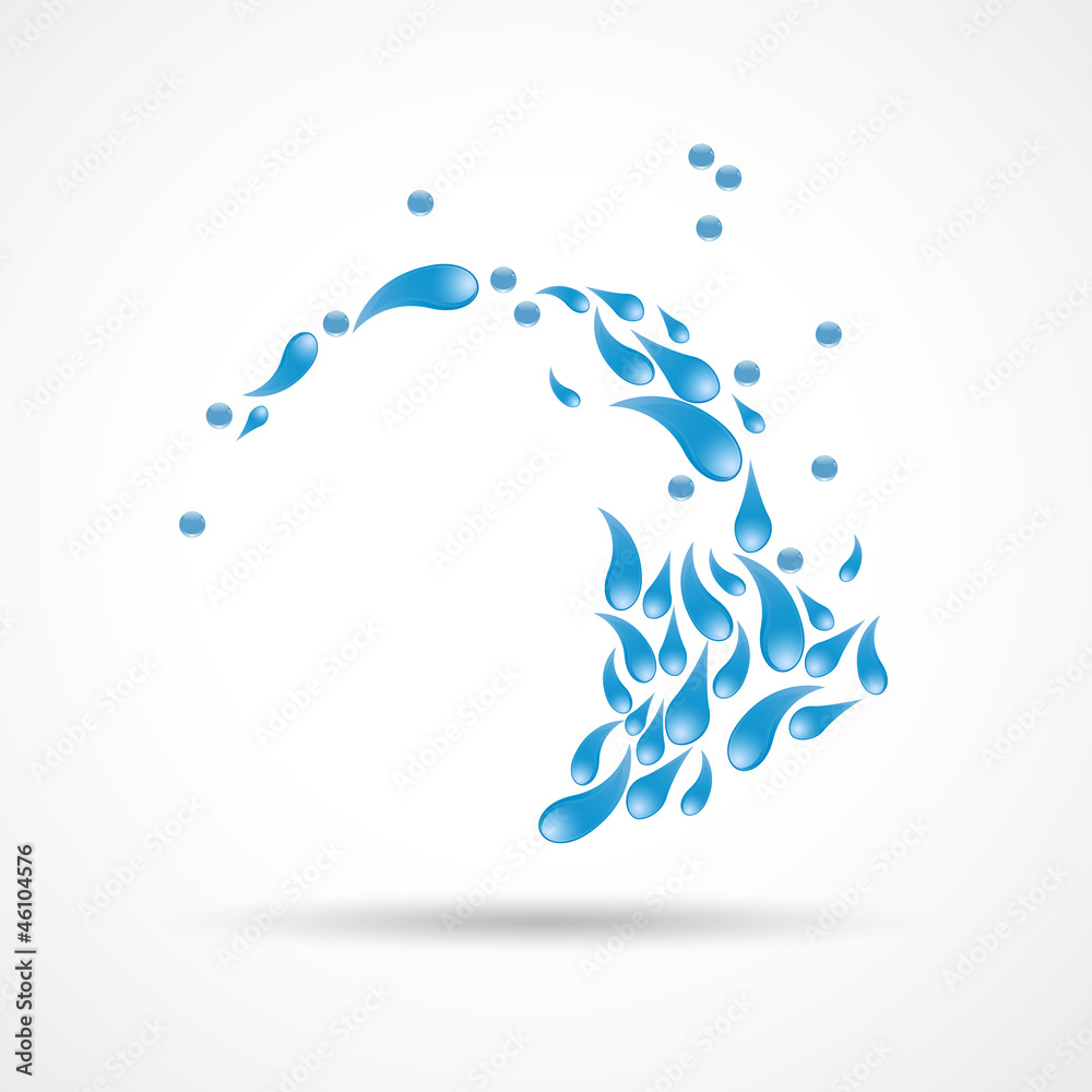 Blue Drops Background # Vector