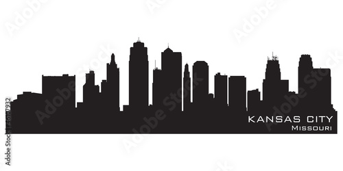 Kansas City, Missouri skyline. Detailed vector silhouette