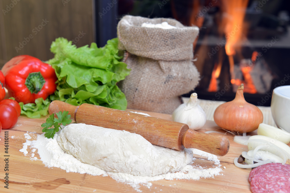 Fototapeta premium pizza dough
