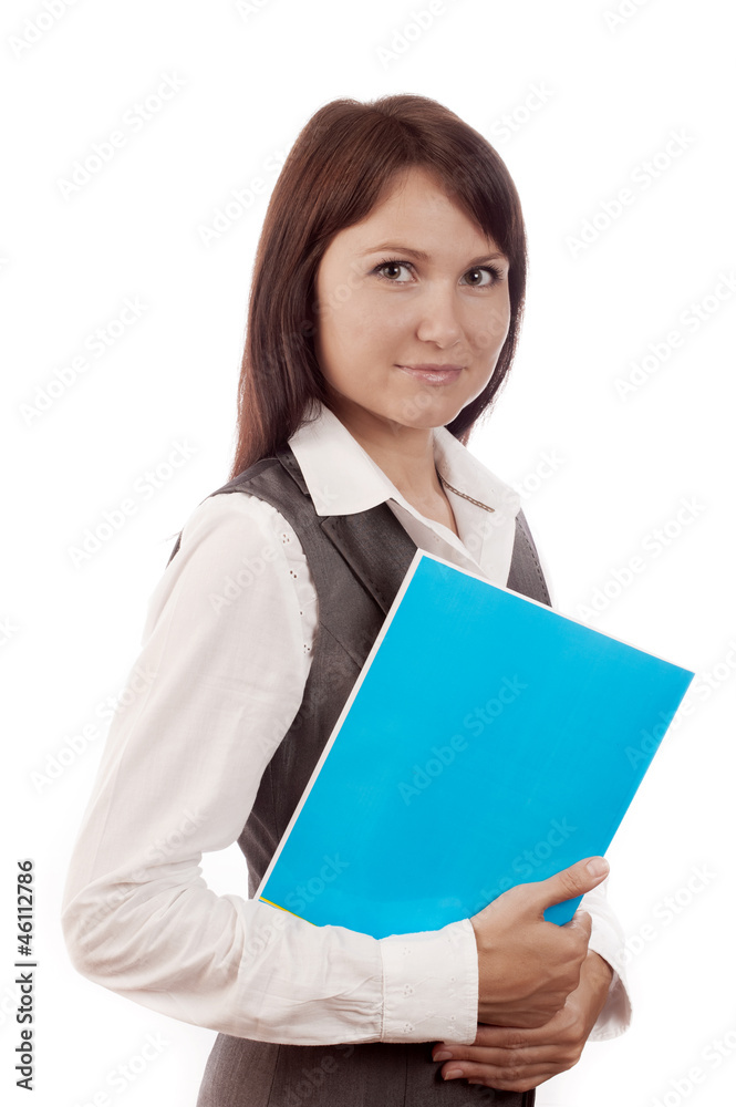 Business woman holding hands in daily, isolated Business woman holding hands in daily, isolated