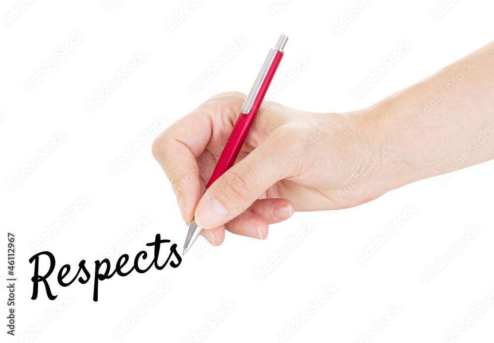 Hand with pen isolated on white background Hand with pen isolated on white background