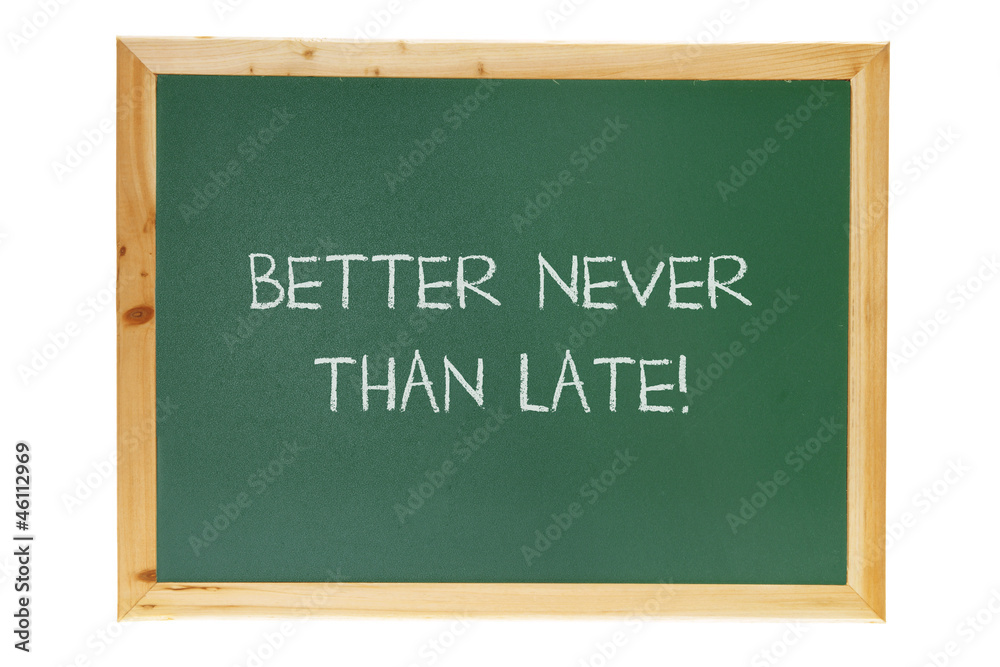 Black Board with Punctuality Concept Black Board with Punctuality Concept