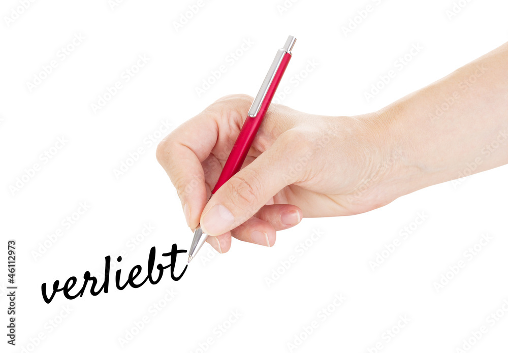 Hand with pen isolated on white background Hand with pen isolated on white background