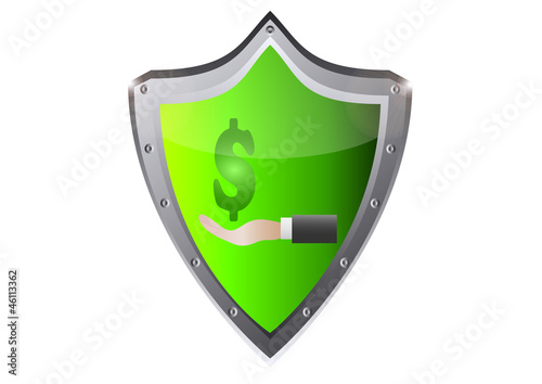Lender hand holding dollar sign vector illustration