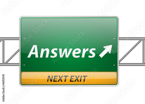 Answers Freeway Exit Sign