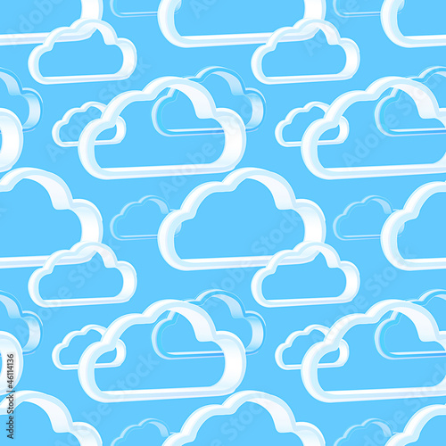 Cloud technology light blue...
