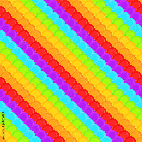 Rainbow colored squama scale seamless background pattern