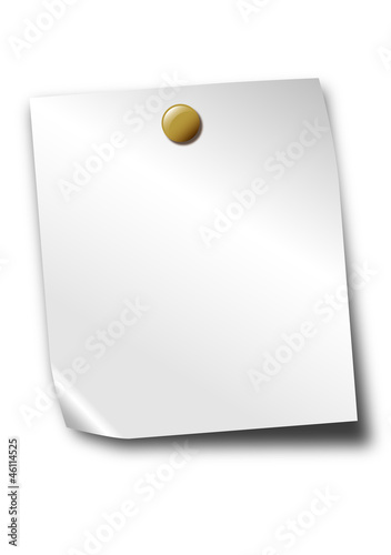 Blank pinned note vector