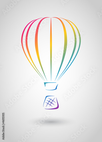 Aerostat (Vector web icon or logo template)