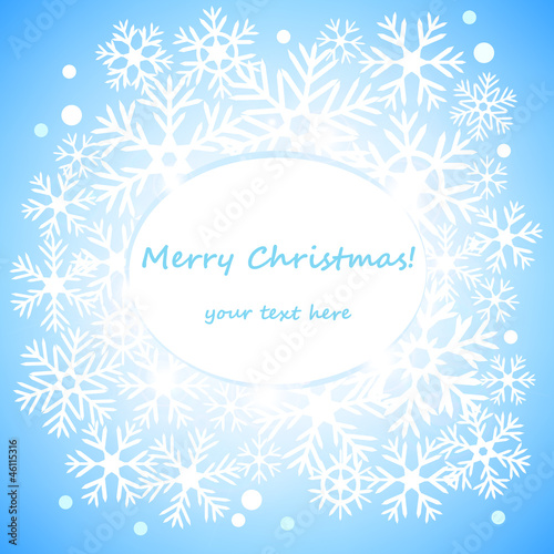 White snowflakes bright chr...