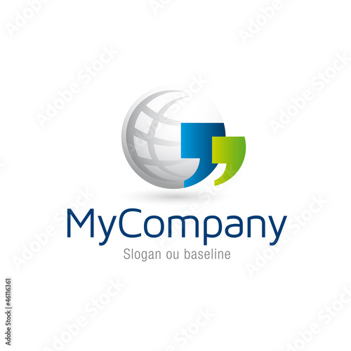 Fotografía Logo édition, globe, logo d'entreprise