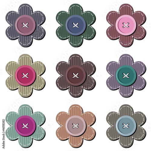 scrapbook flower on white background