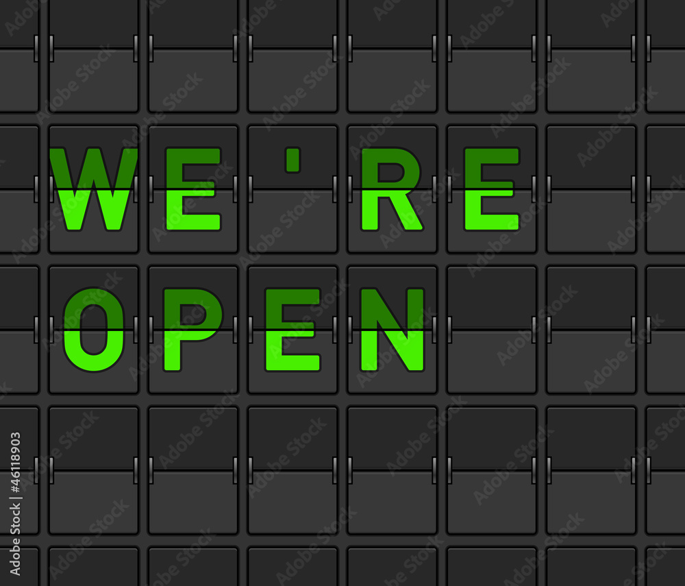 We Are Open Flip Board We Are Open Flip Board
