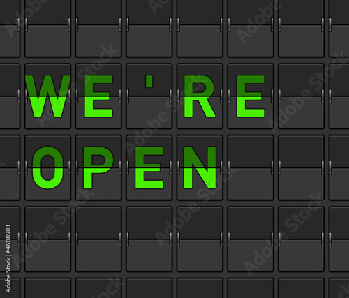 We Are Open Flip Board