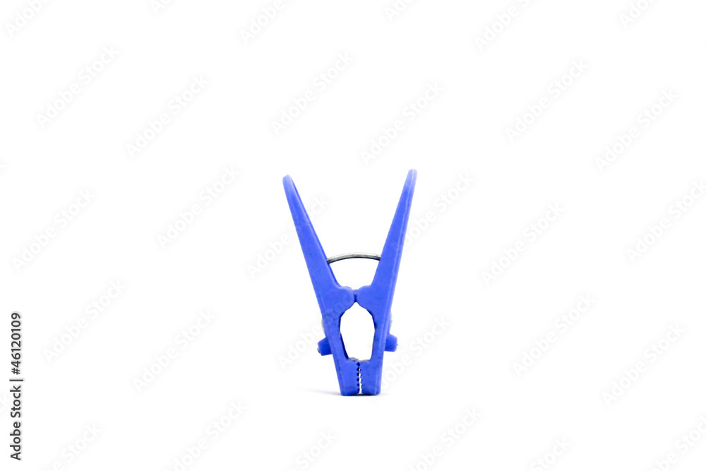 Blue clip on isolated Blue clip on isolated