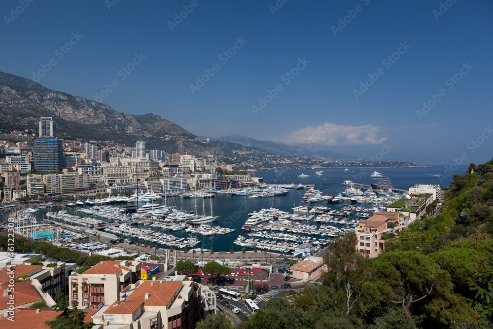 Monaco bay view with wonderful yachts and boats