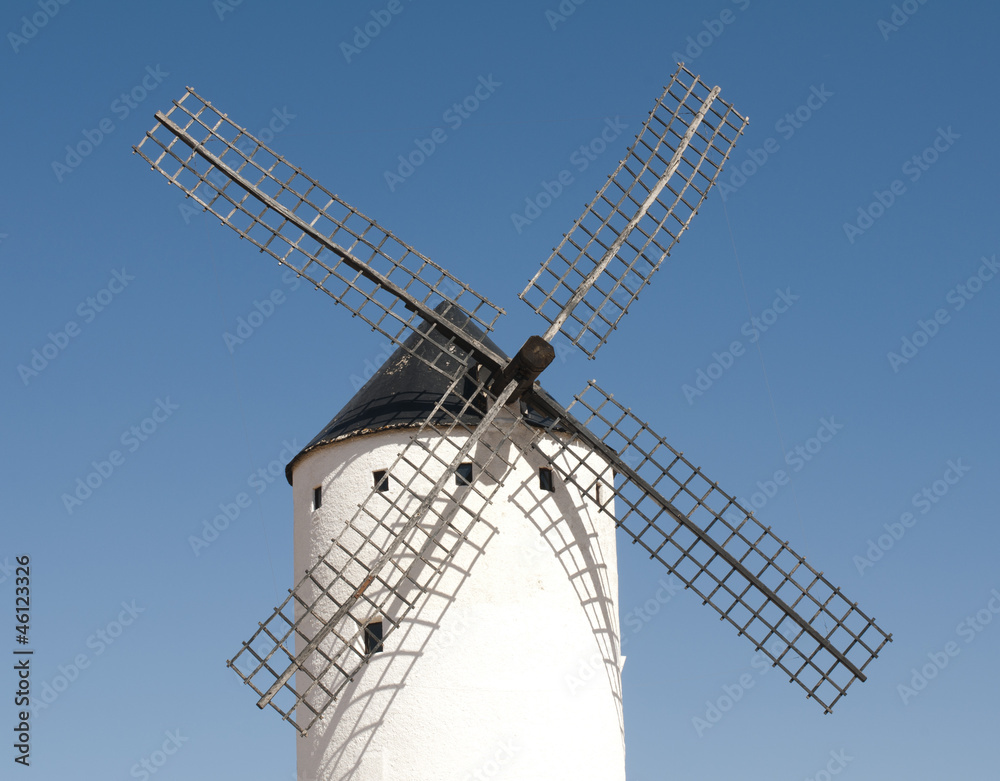 White ancient windmill White ancient windmill