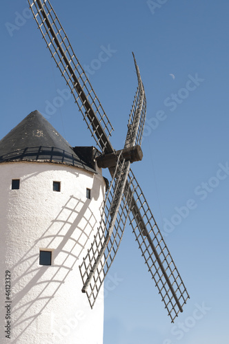 White ancient windmill