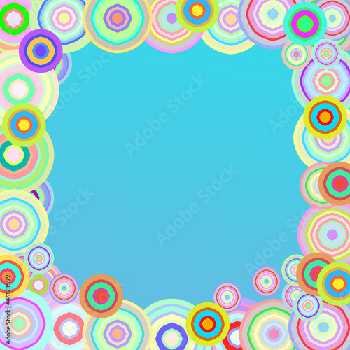 Vintage colorful circles background