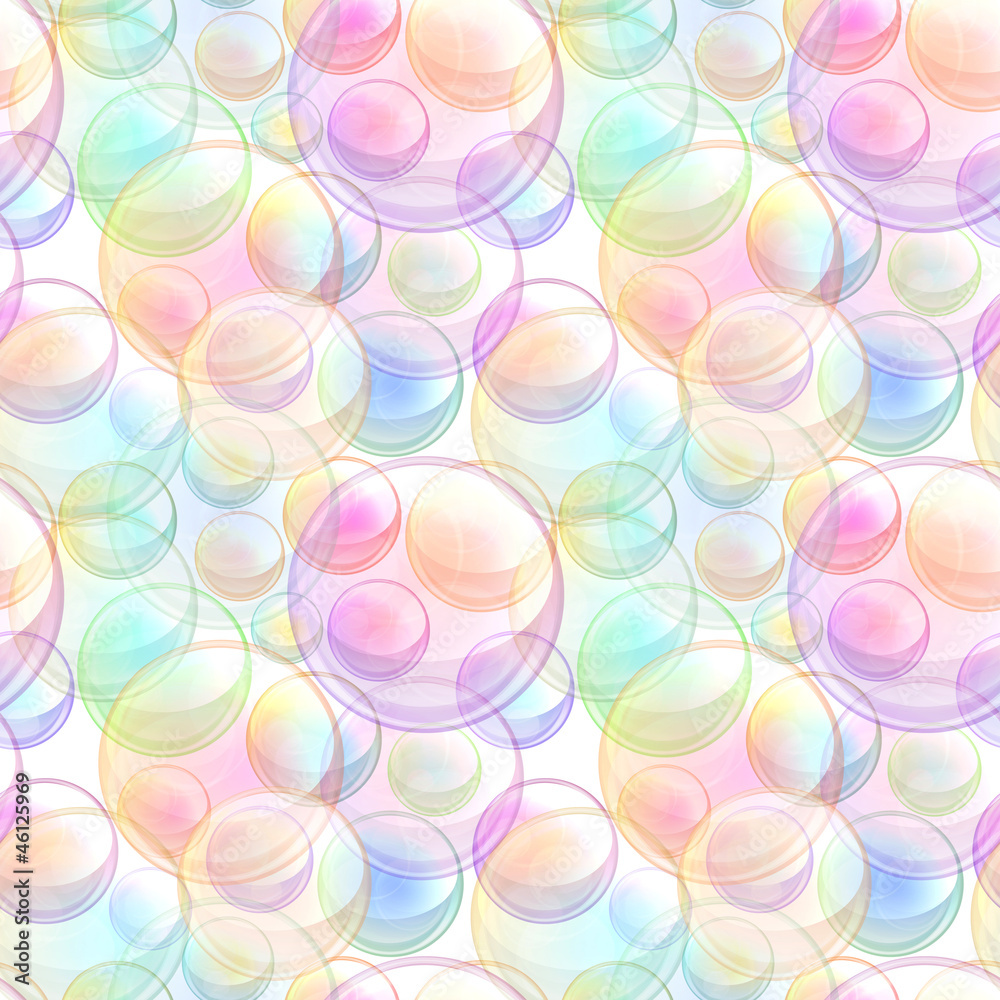 Seamless pattern texture made of soap bubbles