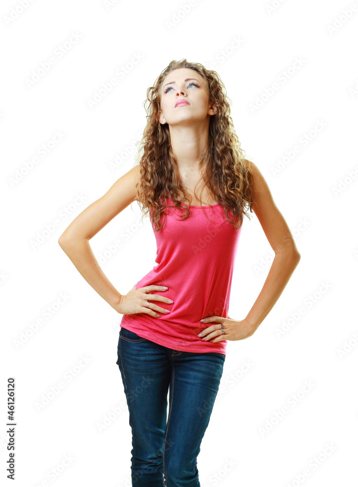 slim model in jeans slim model in jeans