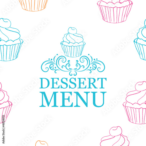 vector dessert menu