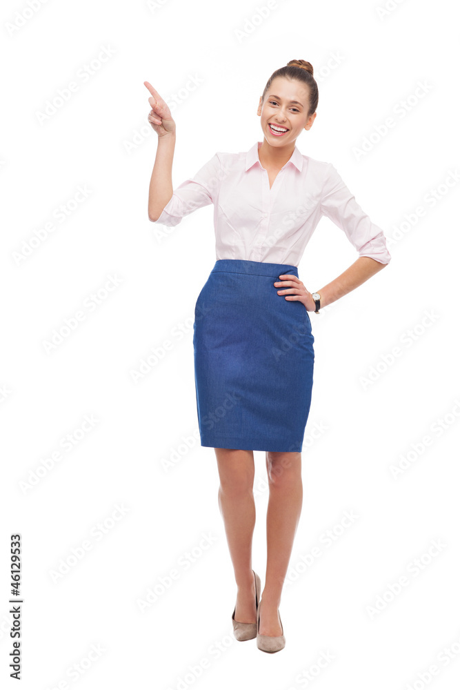 Businesswoman pointing Businesswoman pointing