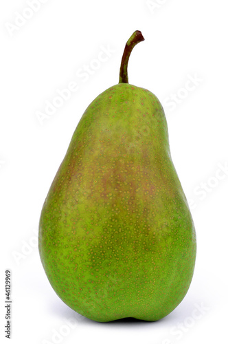 Pear over white