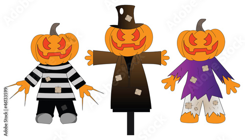 Happy Halloween funny pumpkin head costumes
